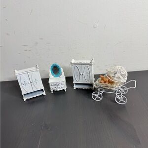 Vintage 1980’s Mattel “THE LITTLES” Victorian Doll House Furniture Lot